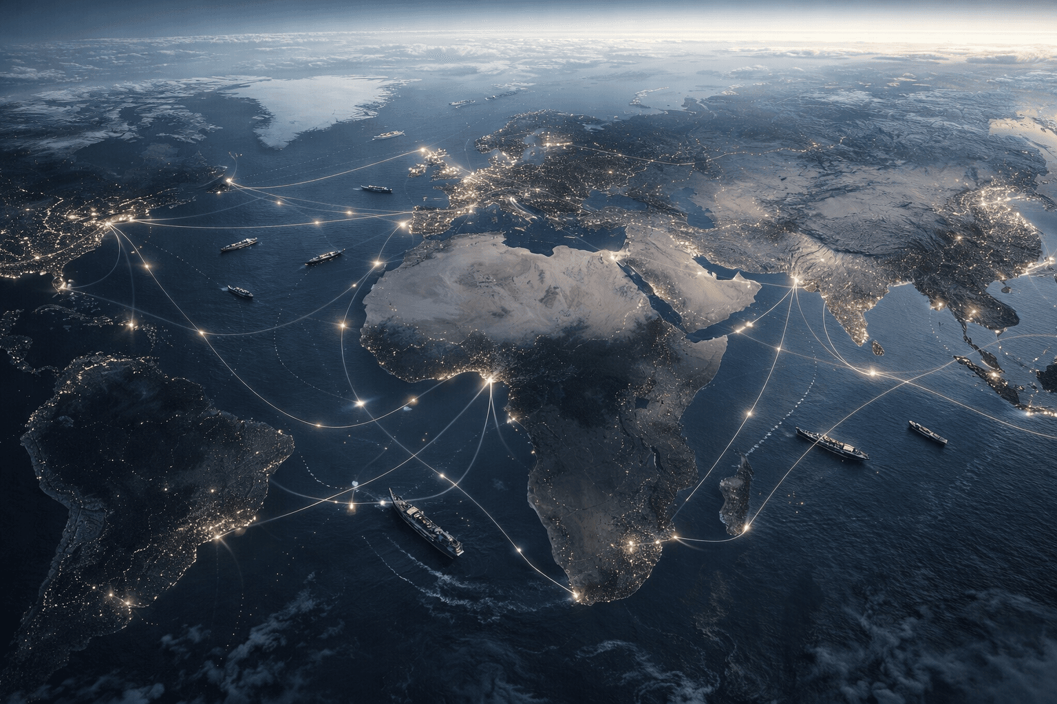 Global supply chain map